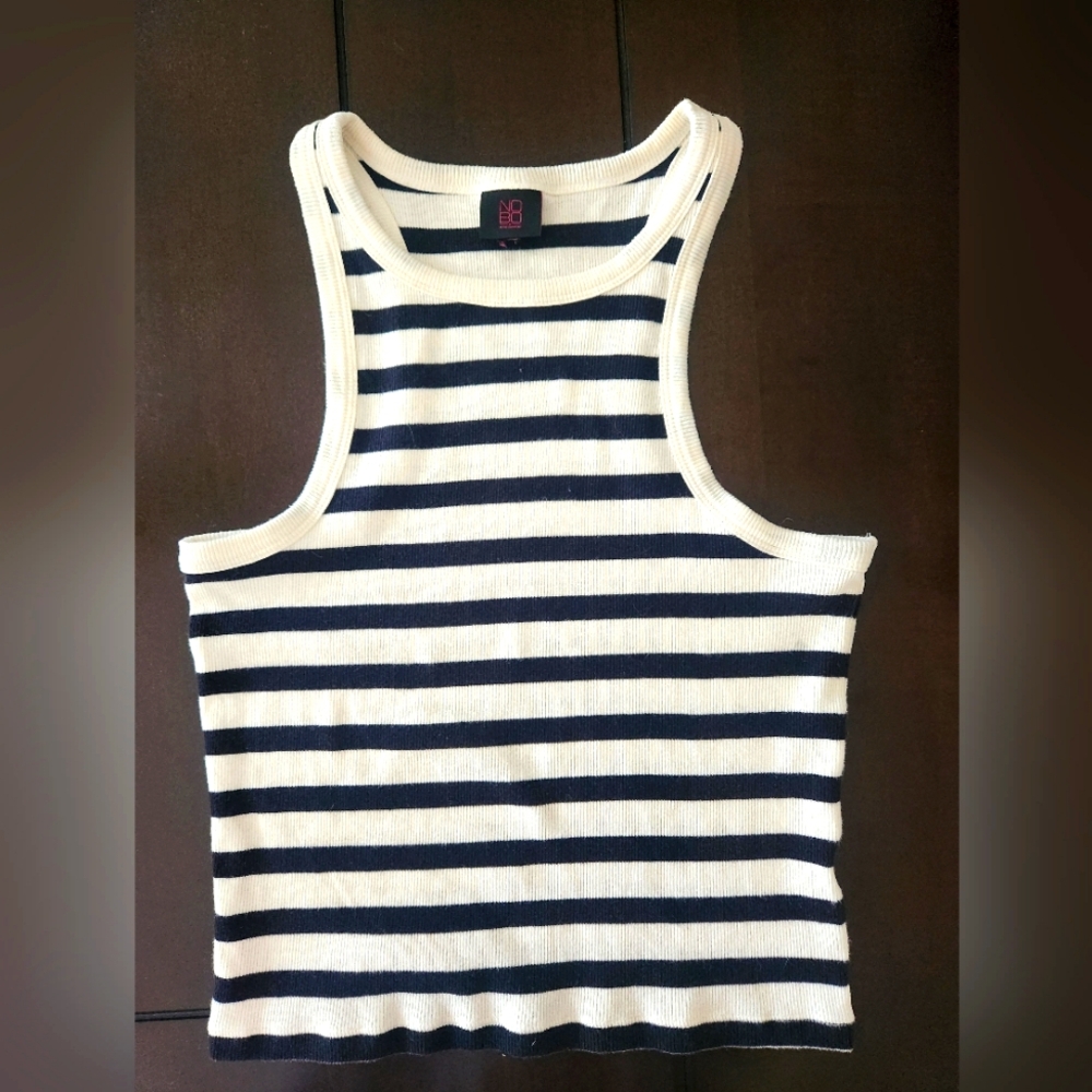 NOBO Striped Sleeveless Crop Top